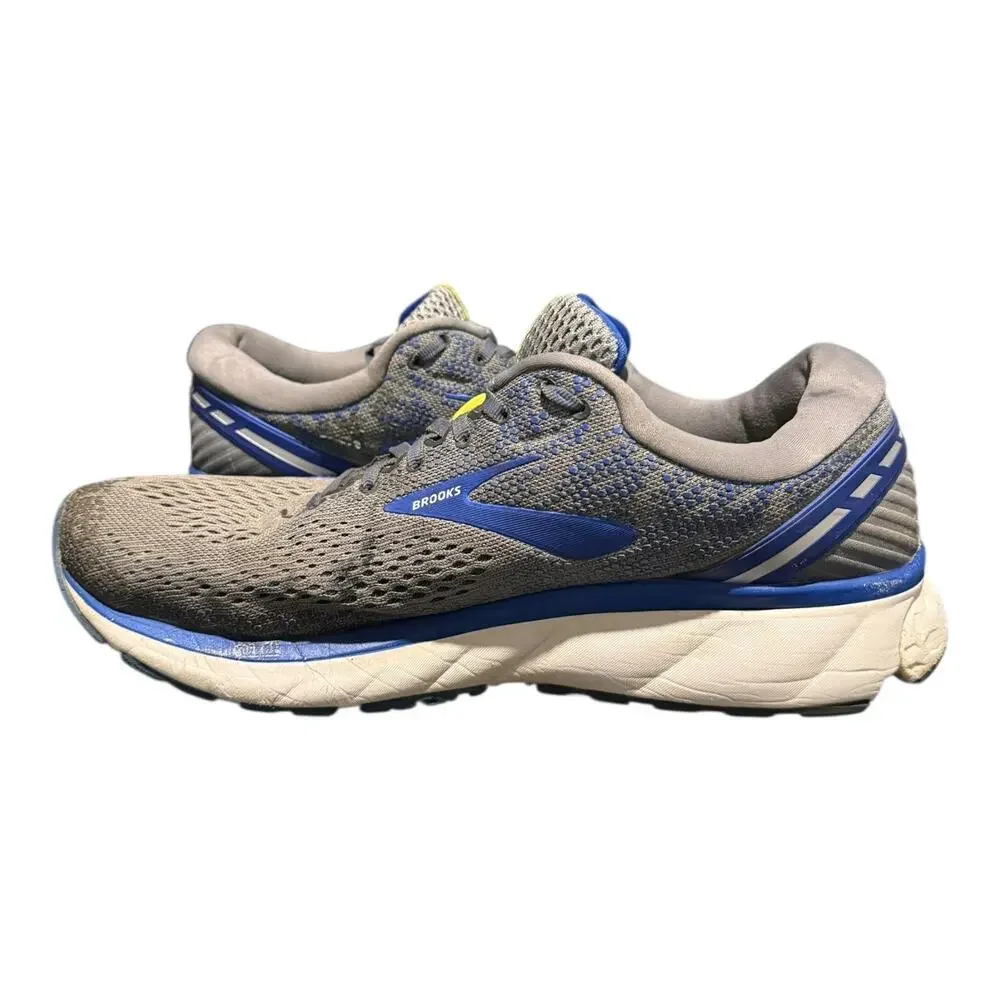 Brooks Men’s Ghost 11 Size 12 D Gray Blue Running Sneakers 1102881D006 Athletic